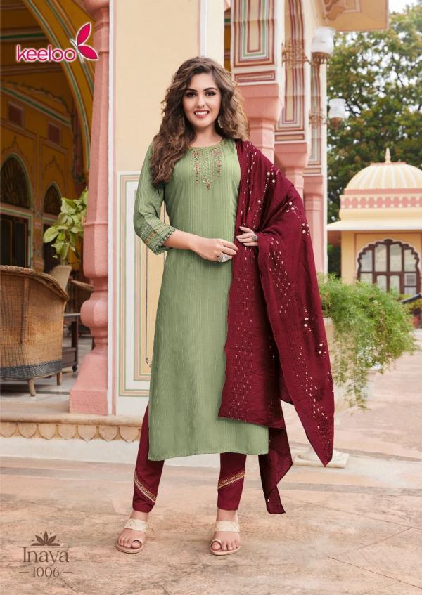 Keeloo Inaya 1 Festive Wear Kurti Pant With Dupatta Collection